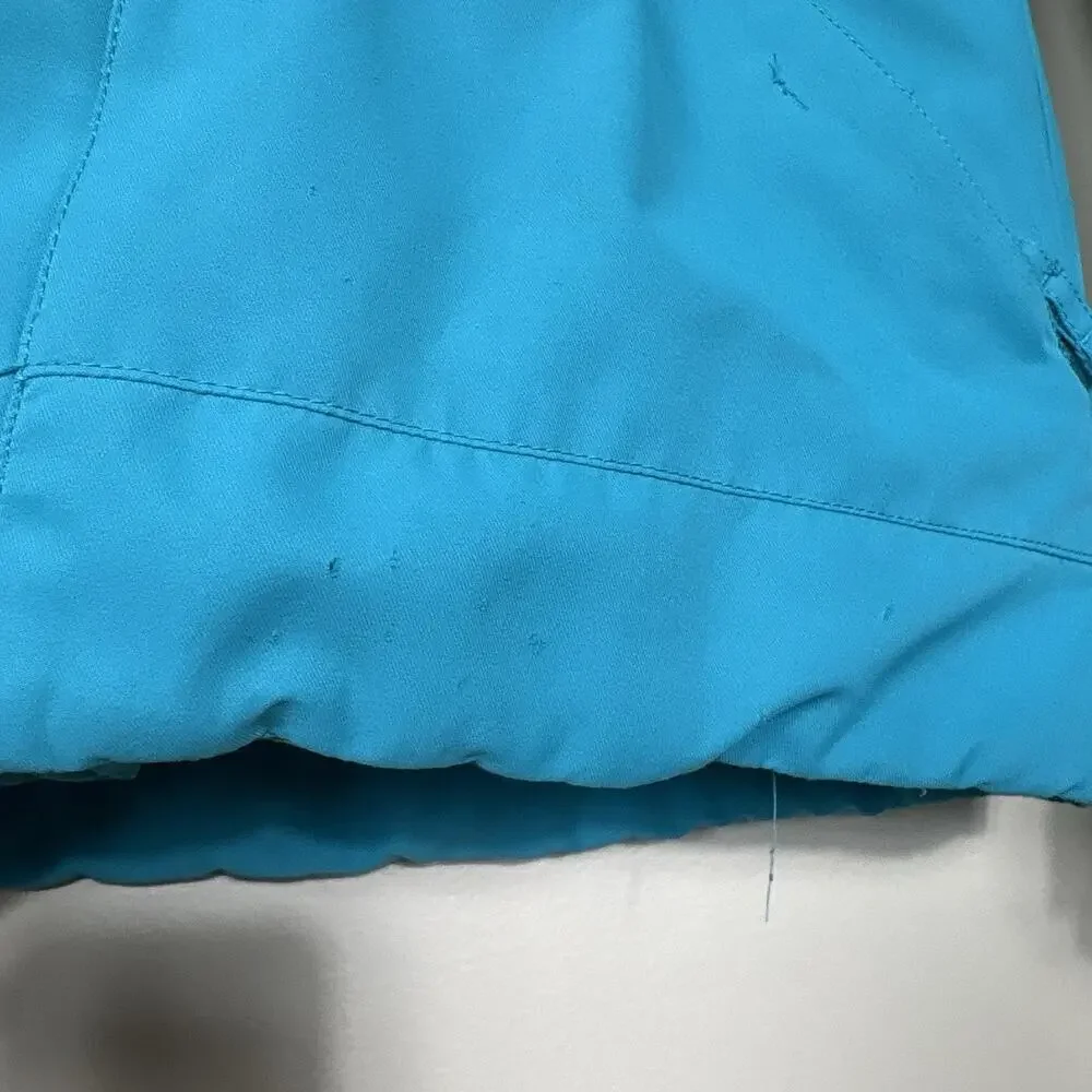 Obermeyer Girls/Teen Ski Sara Jacket Sz L Teal Hooded Winter Tactical Insulated